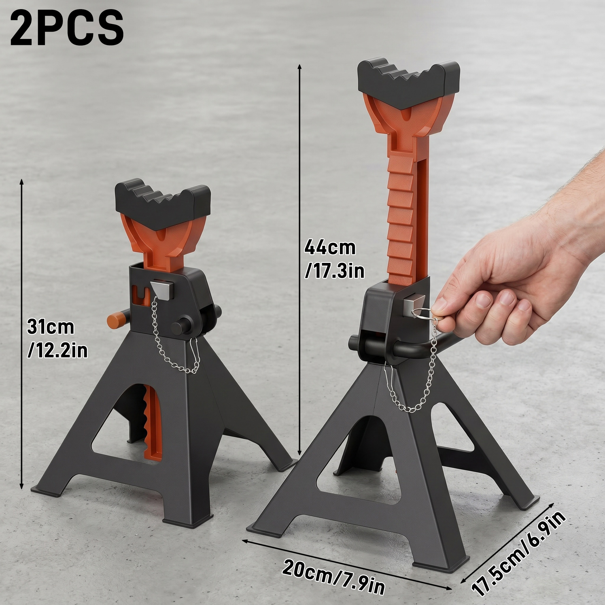 2/4pcs Jack Stands Support Stands Car Support Height Adjustable Lifting Support Stand Chassis Support And Repair
