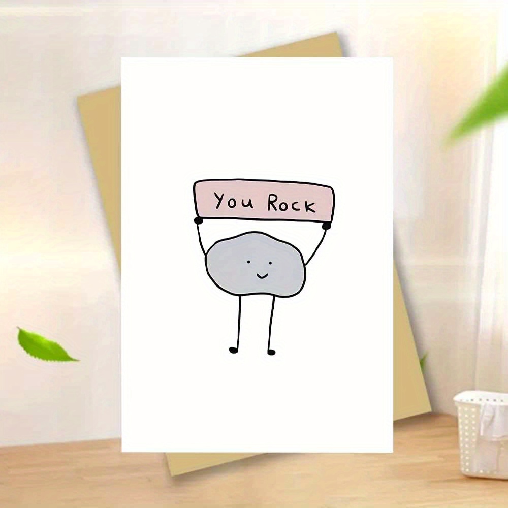 Image of 1pc "!" Friendship Card - Bestie Greeting(4.33x6.29in+ Envelope)| Humorous Design For & Colleagues| Thank You Card& Friendship Keepsake