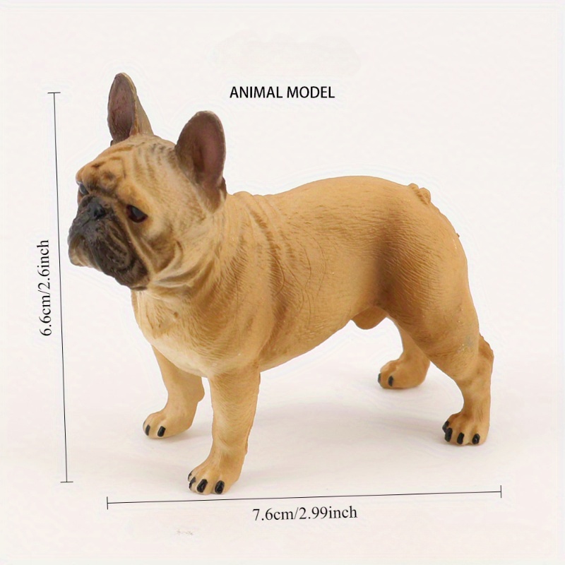 1pc Cute Miniature Dog Statue, Realistic Solid Model Decoration