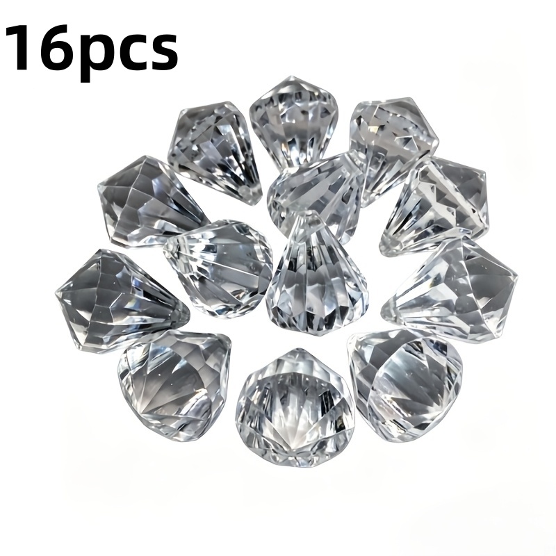 TEMU 16pcs Pendentif de décoration lumineuse en acrylique de , pendentif de rideau de porte, pendentif de décoration transparent, décoration
