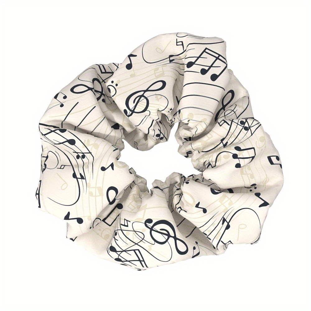 Image of 1pc Musical "big " Hair Tie For Women, Fabric Hair Rope, Chubby Hair Accessory, Hair Tie Ornament, Gift For Parties