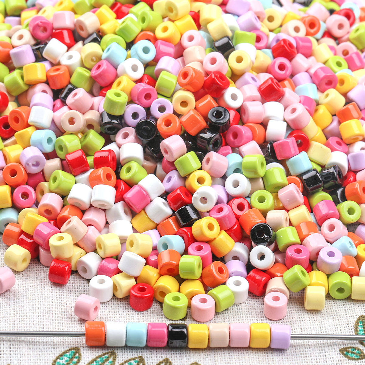 10pcs Random Color Acrylic Spacers Beads for DIY Jewelry