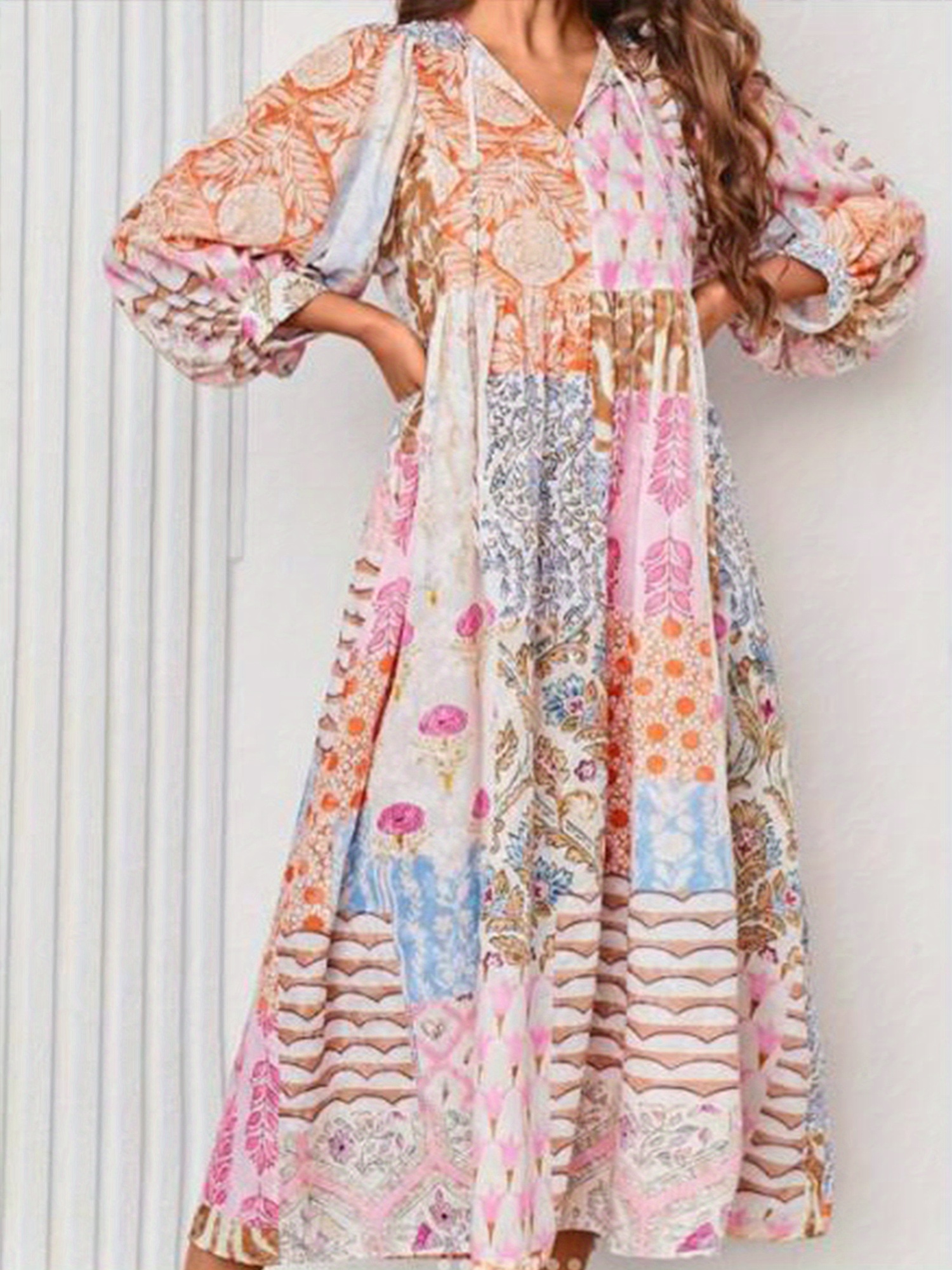 summer flowy bohemian maxi dresses Htnbo Women Summer Dresses Casual Flowy Beach Square Neck Short Sleeve Boho Floral Long Maxi Dress, Women's, Size: 12, Yellow