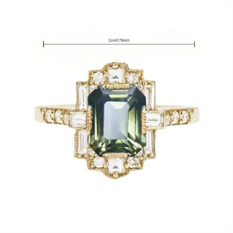 

Hot Sale Popular Square Zircon Ring Female Special Light Luxury Retro High-grade Ring