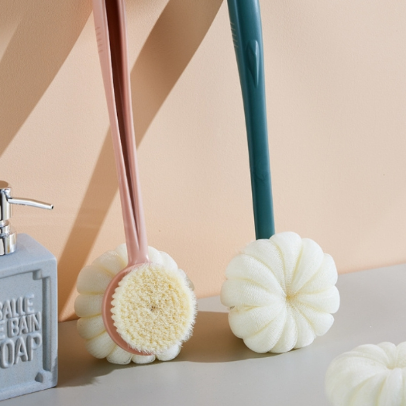 space saving hanging storage bath brush with soft bristles ergonomic long handle dual use back scrubber   comb for shower bathtub bath hypoallergenic no battery needed bath accessories shower cleaning tool   durable construction Product details 3