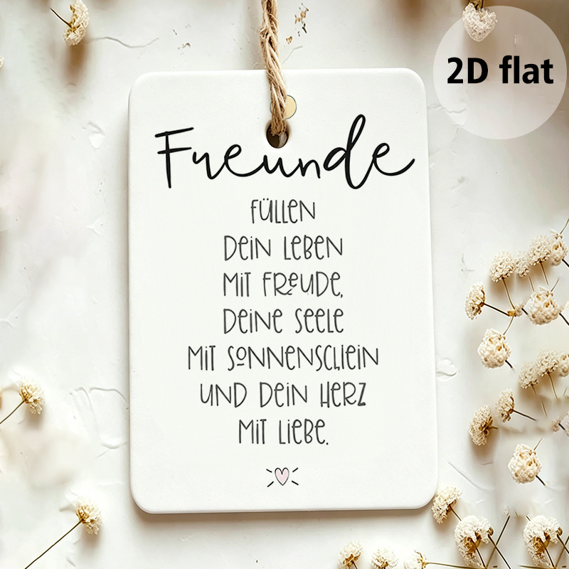 Image of 1pc Friendship-themed Decorative Pendant With Warm German , Perfect Wall Decor For Bedroom Study, Gift For To Convey Love And Gratitude