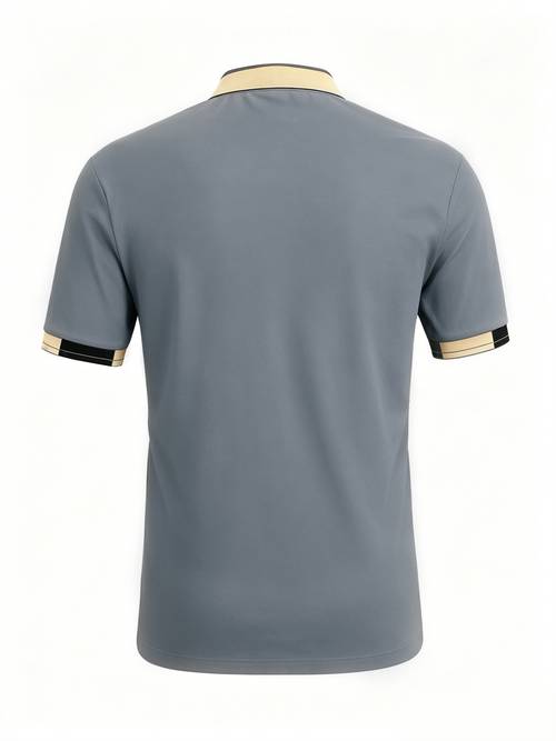 positives und negatives -abzeichen herren kontrastgestreiftes kurzarm shirt einfarbig weiß 3-button atmungsaktives business golf top sommer shirt 260703a3f047