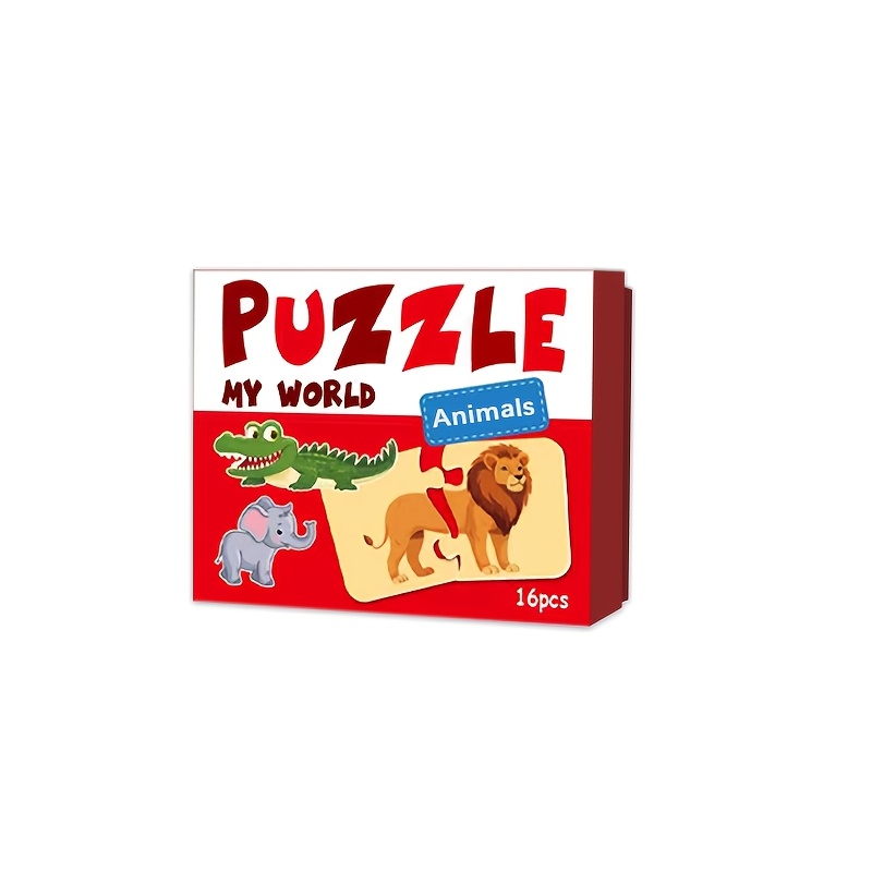 Animal/vehicle/fruit & Vegetable Double-sided Matching Puzzle Set For Kids - An Game With Vibrant Animal And Vegetable Designs