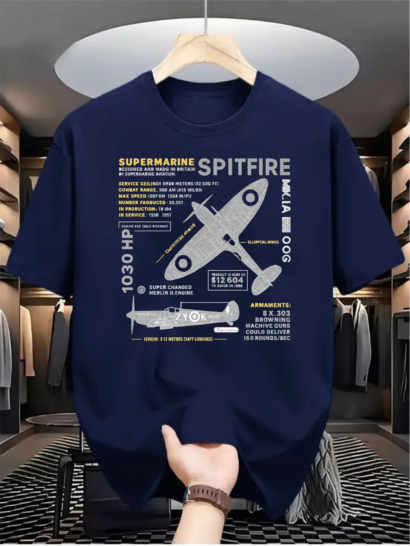 t shirt med grafisk tryckning av fighter plan 100% - Temu Sweden