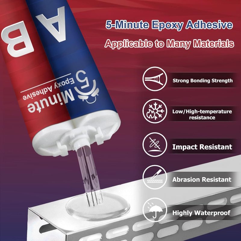 3pcs 5 Minute Epoxy  , 2 Part Epoxy   (Re-  Mixing Tools Included), 5 Minute Set, Incredibly Strong Bonding, Quick, Bonding and Repairing   All Materials