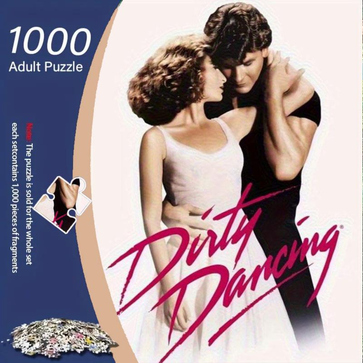 TEMU 1000pcs Movie Puzzle With Iconic Dance Scenes - Vintage 80s Nostalgia - Large Jigsaw Challenge For Adults & Families - Challenging Jigsaw Puzzle