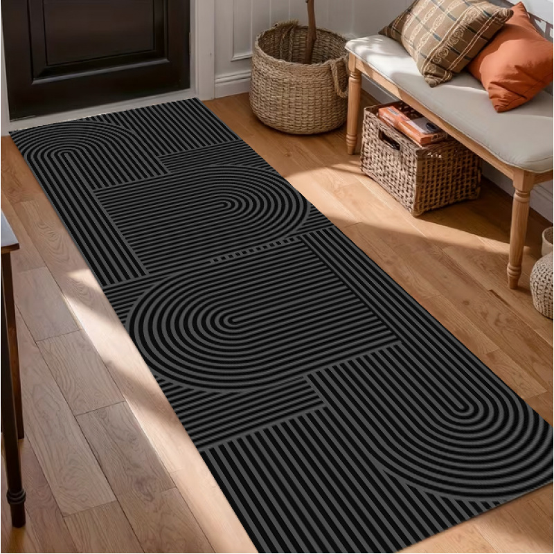 TEMU 1pc Easy Striped Kitchen Runner Mat, Non-slip Absorbent Washable, Restaurant Anti-slip Door Mat, Bathroom Non-slip Mat, Sink Bathroom Dry Area