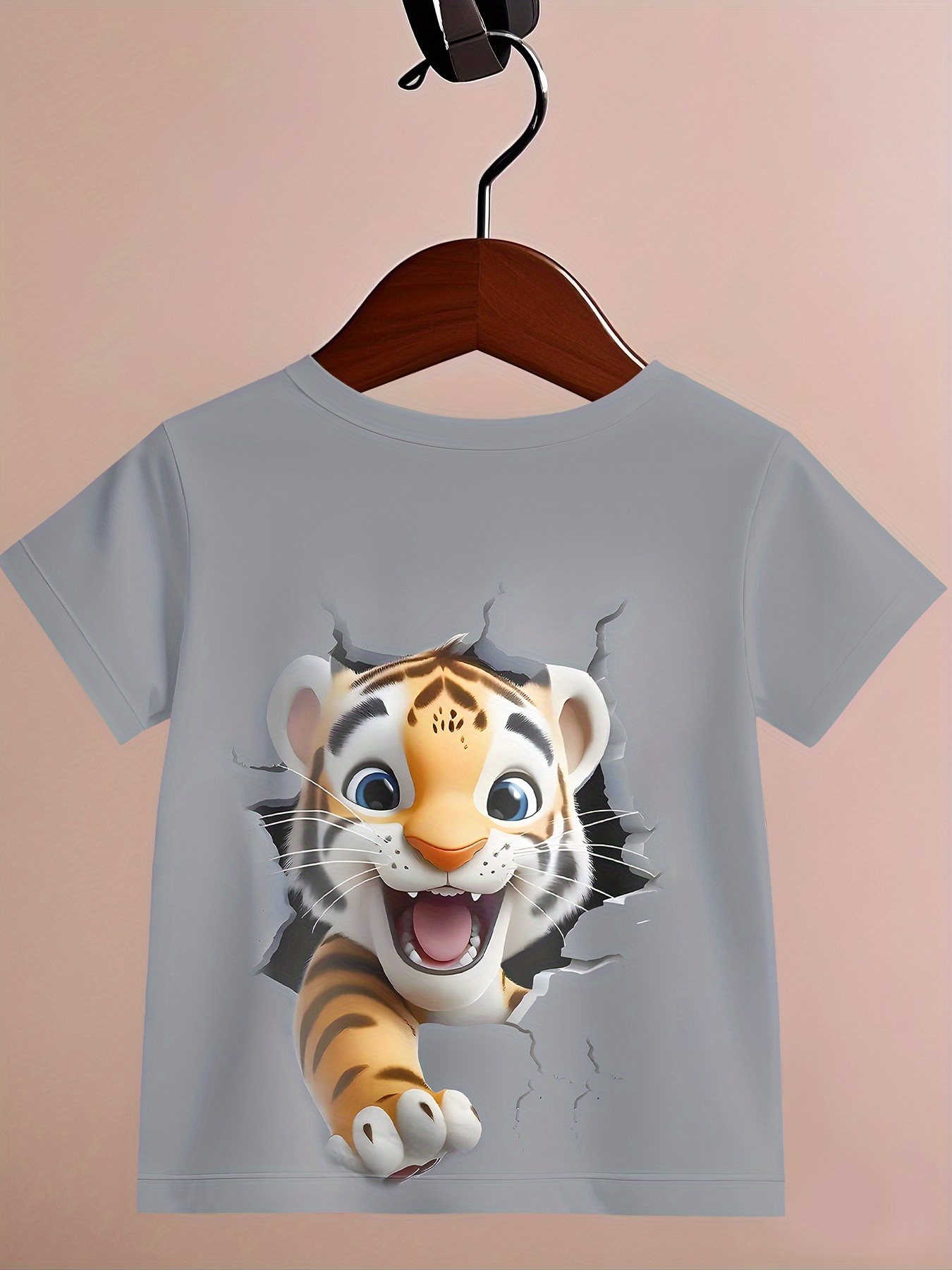 baby boys 3d tiger print t shirt cute cartoon Temu Canada