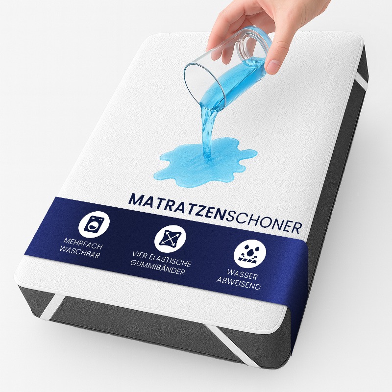 High Quality Mattress Protector, Reinforced Protection For Incontinence, Noiseless Mattress Cover With 4 Elastic Corner Straps, Washable Bed Mattress Pad, Multiple Sizes 70x140 To 200x200