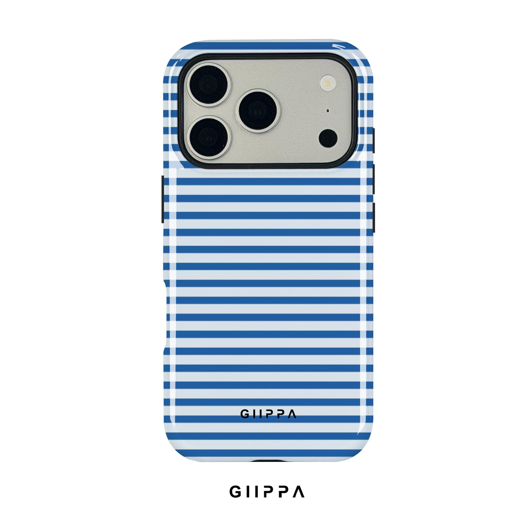 TEMU Phone Case: Blue Glossy 2in1 Film Case/tough Dual Layered/superior Protection/durable/phone Case For Iphone 17/16/15/14/13 Pro