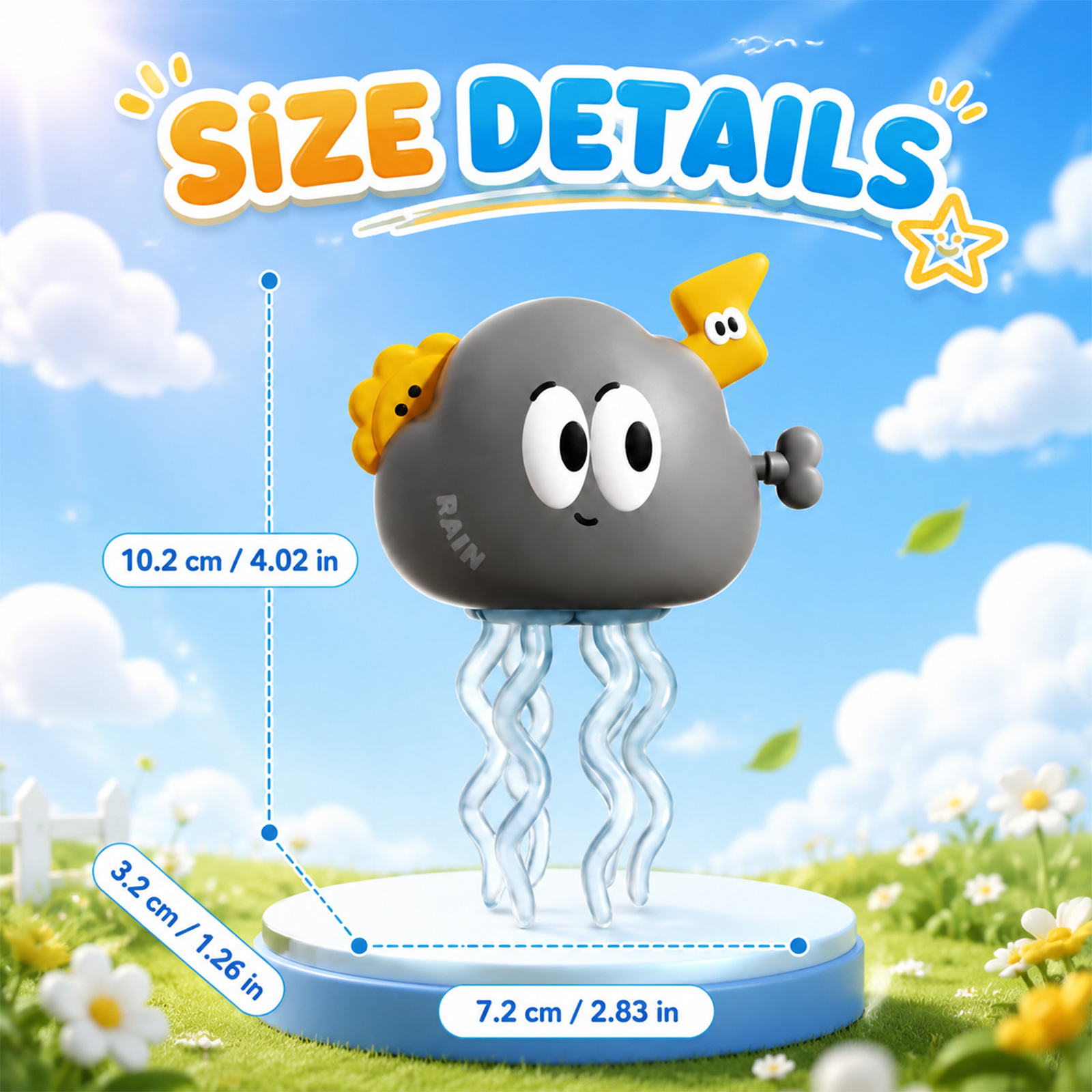 Novel Winding Chain Dancing Toy with Lightning Cloud Design