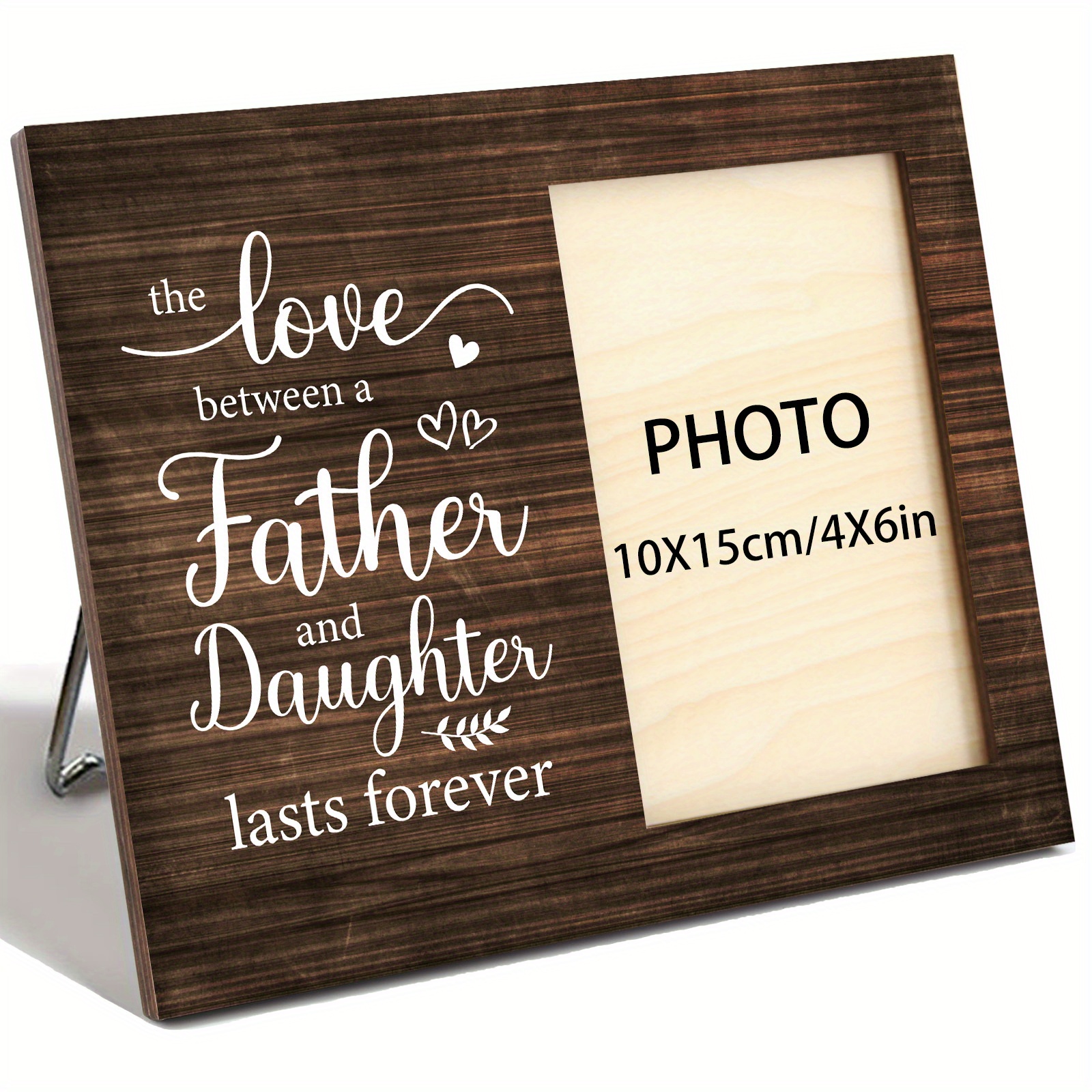 TEMU Photo Frame Gift, Father's Day Present For Dad, Home Decor - Between Father And Daughter - Warm Photo Frame, Suitable For Living Room, Bedroom,