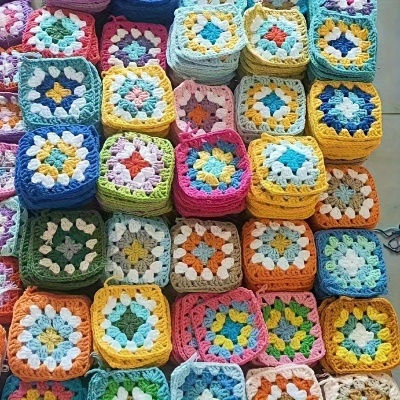 20 piezas, cubos de flores  s a   - colores mezclados brillantes, patrones  , decoración de suéter     calidad, adiciones para el hogar, adornos de ropa, almohadillas cálidas, artesanías, crochet artístico, adiciones de costura