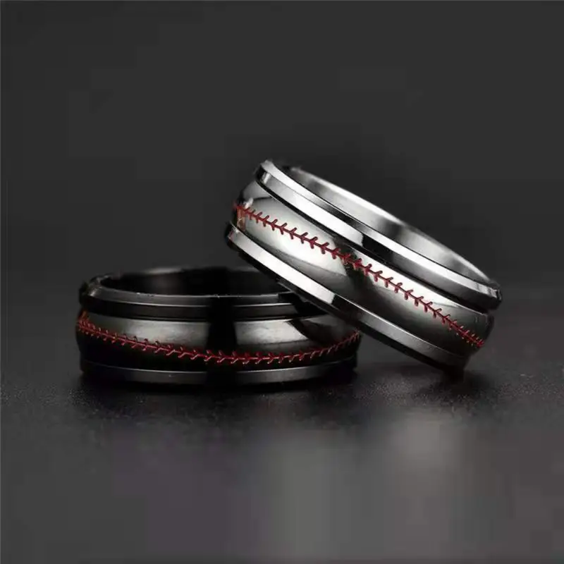 1pc sports style stainless steel olive head pattern rotatable mens ring valentines day gift Product details 2