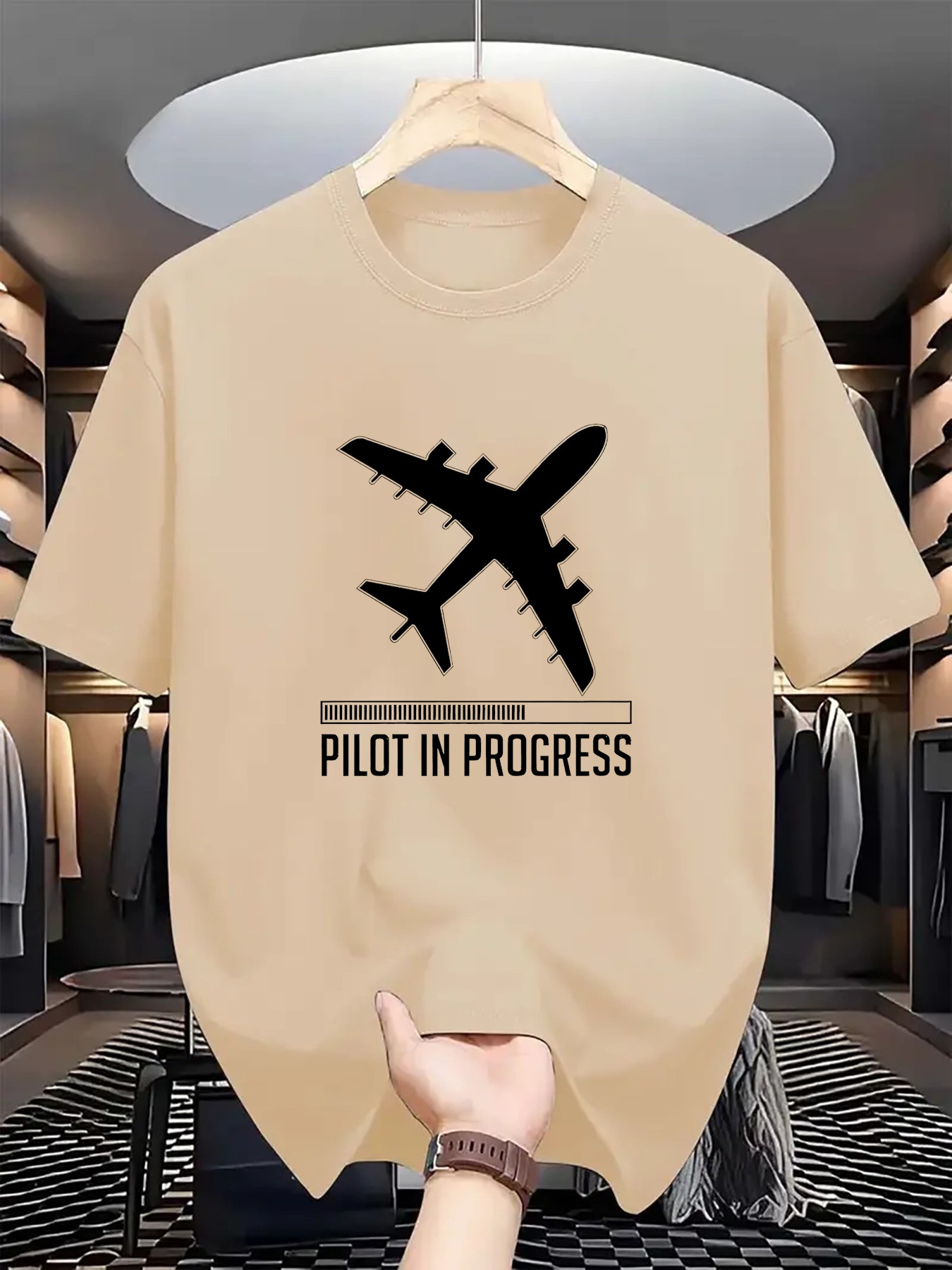 camiseta gráfica negra hombre diseño avión en - Temu Colombia, image size:800x1067