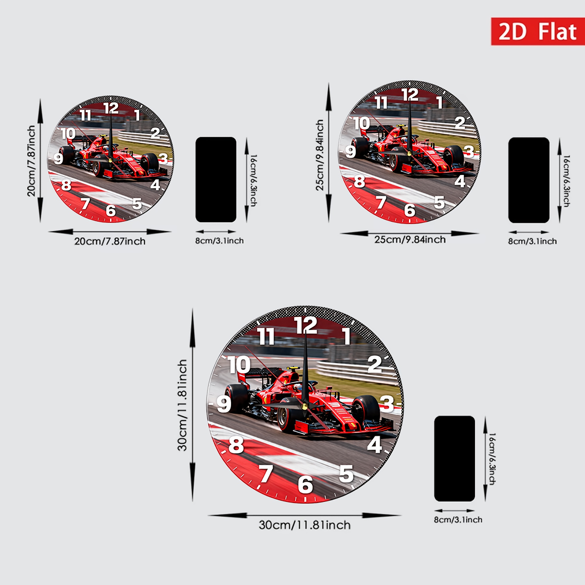 TEMU 1 2d Plane Wall Clock â â Dynamic Circular Digital Clock, Stable And Precise, Suitable For Study, Game Room, Living Room, Etc., A Cool And