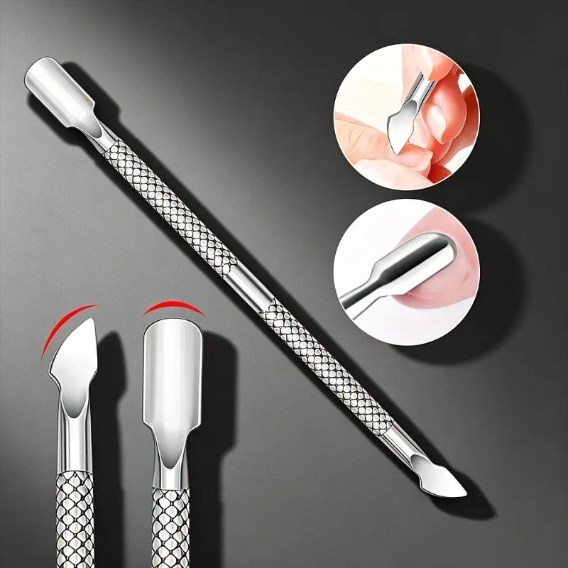 4pcs Cuticle Pusher and Ingrown Toenail Tool Set for Nail Care