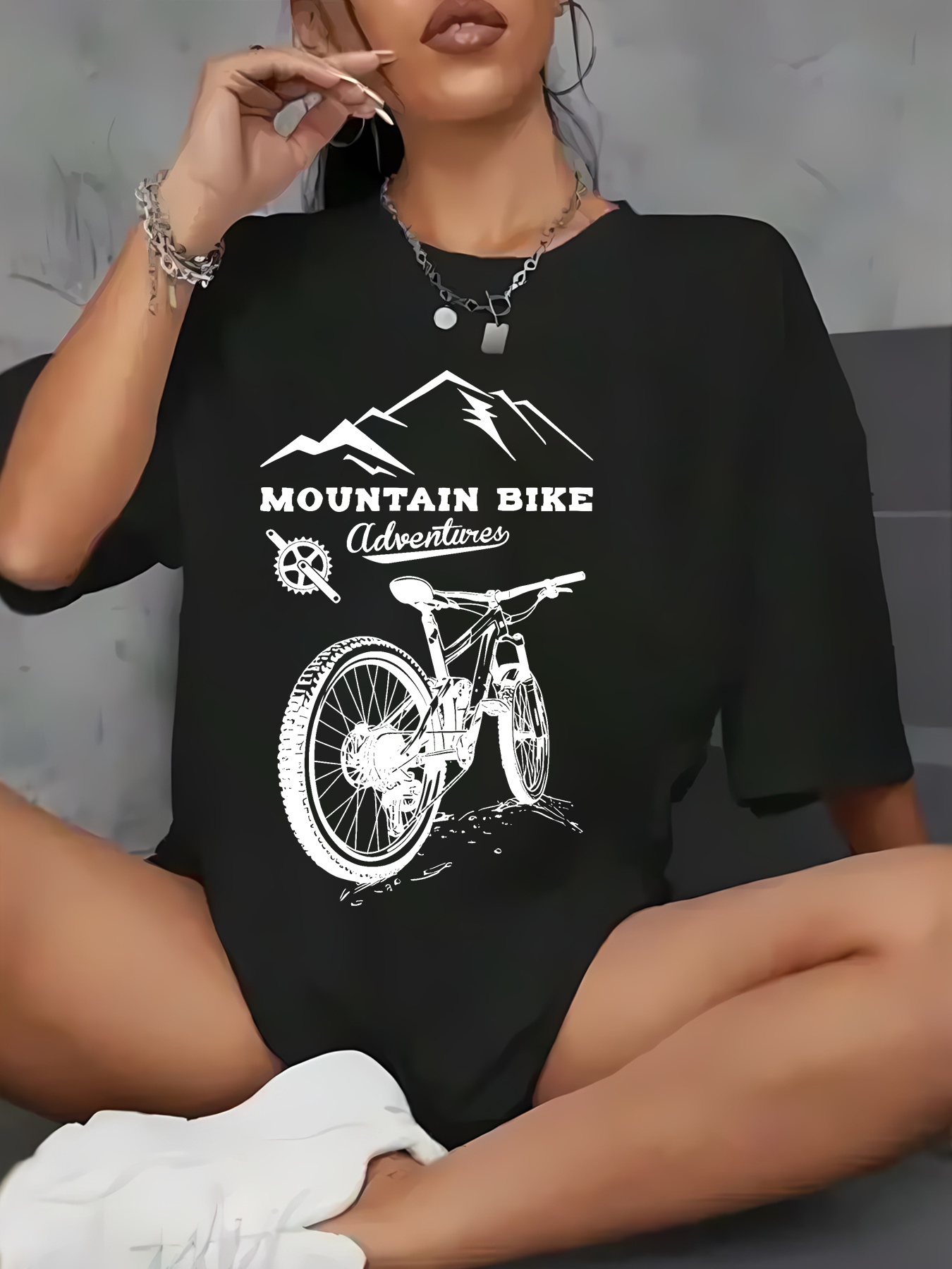 womens casual mountain t shirt mountain bike Temu United Kingdom