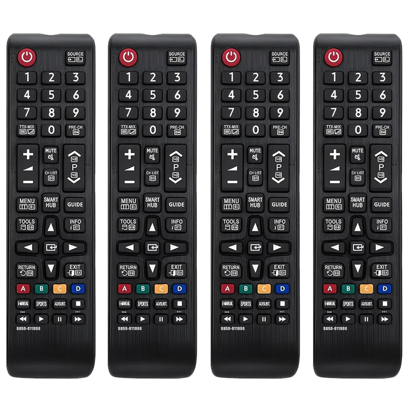 E-shop 4er-Pack Universal-Fernbedienung für Samsung TV, kompatibel mit allen Samsung TVs, Original-Ersatz für BN59-01199F BN59-01199G BN59-01175N