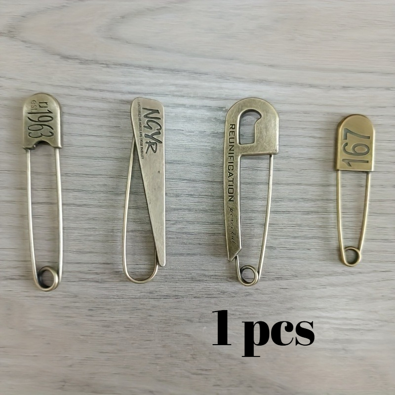 TEMU Random 1pc Vintage Safety Pins, Coat Shawl Shoe Hat Sweater Shawl Pins, Clog Shoe Pins, High-end Classical Design, Suitable For People Who Need