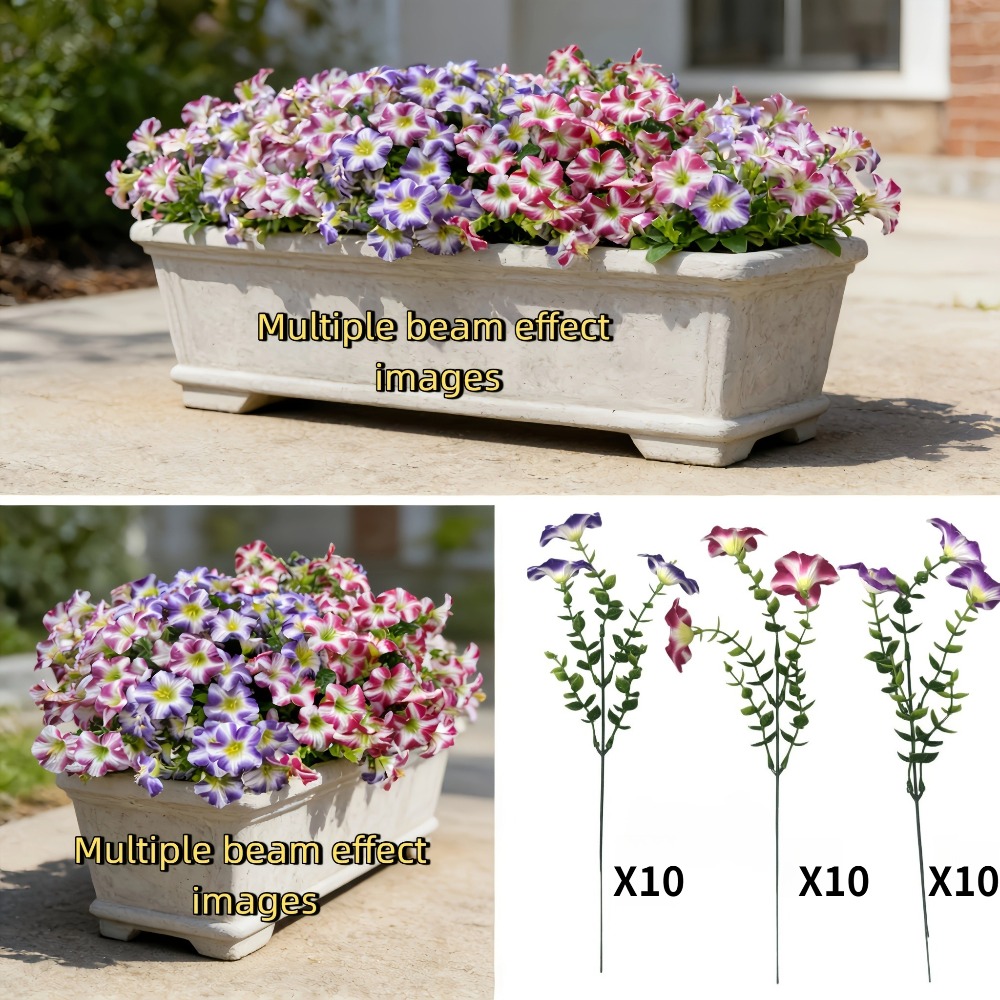 TEMU 30pcs Uv & Fade-resistant Artificial Daisies Suitable For Gardens, Patios, Hanging Baskets, Weddings - Realistic Outdoor/ Plastic Flowers With,