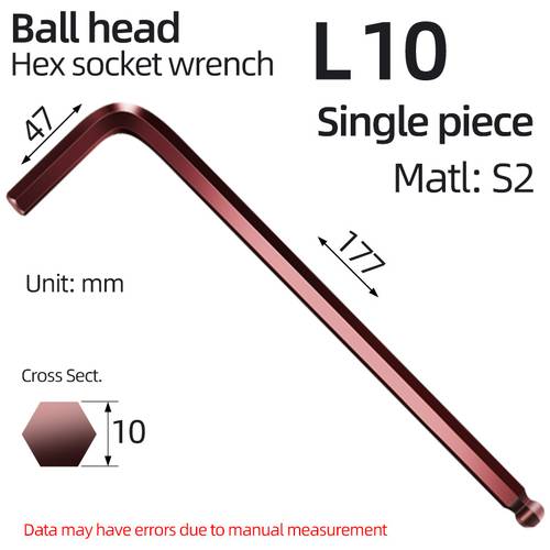 t type hexagon socket wrench for mechanical repair hex ball head wrench anti slip wear resistant hex socket screw tool multi universal hex key set