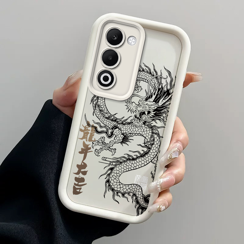 TEMU Phone Case Suitable For Oppo A5 Tpu Casing Protective Trend Cool Dragon Pattern Shockproof Shell Cover