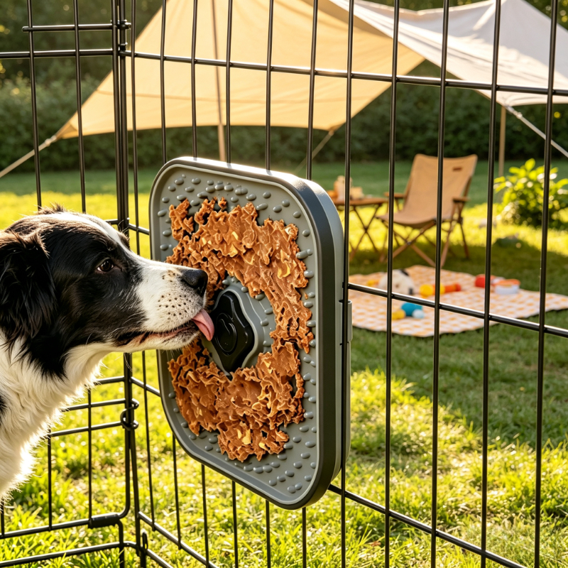 2-In-1 Dog Lick Mat and Slow Feeder Pad for Interactive Feeding