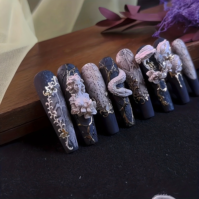 Snake Design Nail Art Mold for DIY Creations