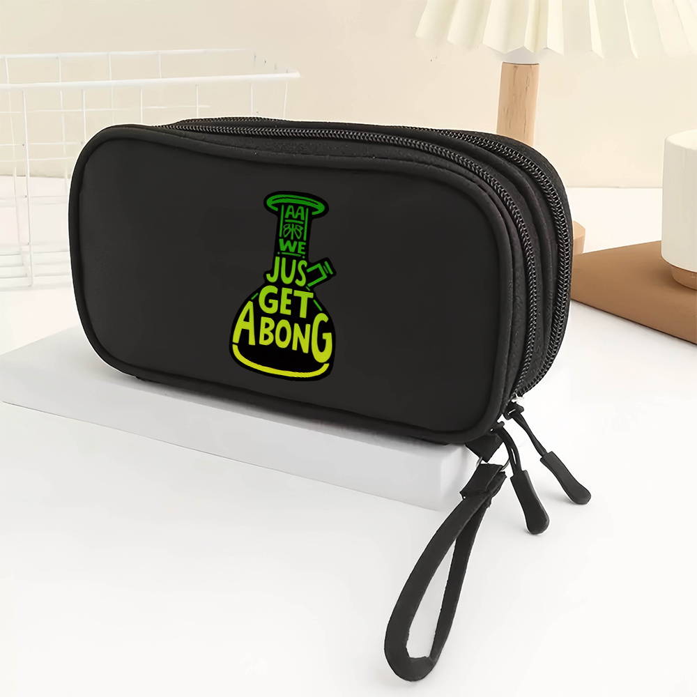 TEMU 1pc Bong Design A Storage Bag For Double-layer Data Cables, Designed For Keeping Digital Items Power Banks, Mice, , Data Cables, Hard Drives