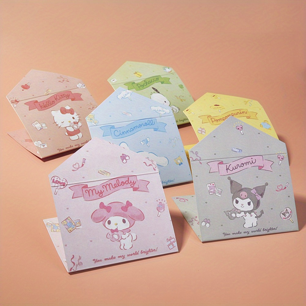 

6 Sanrio Greeting Cards Hello Kitty Invitations, Multipurpose Foldable Note Cards For Birthdays, Invitations, , , Farewell, Graduation, And Universal Holiday Wishes