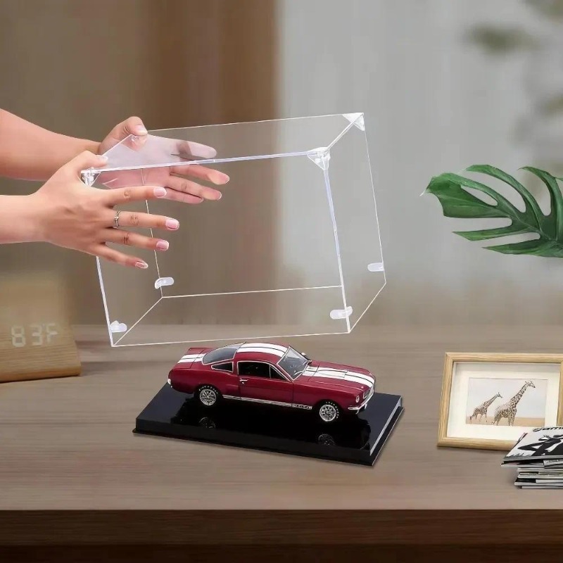 Image of Dust-proof Transparent Display Case, Collectible Display Cabinet For Figures, Souvenirs & Keepsakes, Desktop Storage Showcase For Home Decor And Retail Display