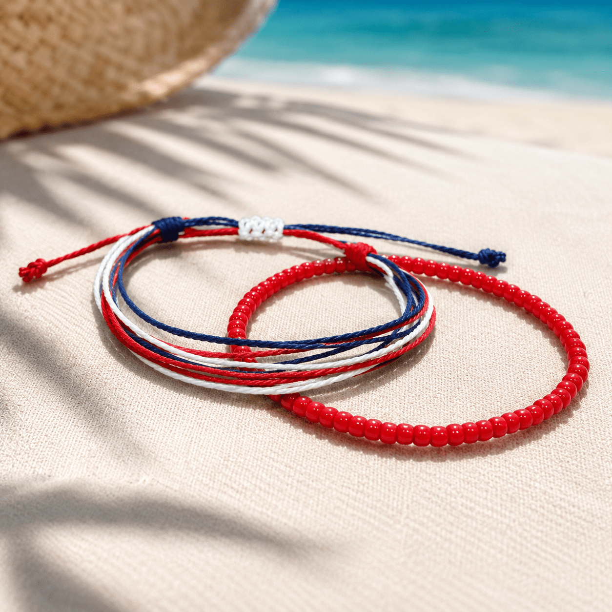 2pc Vintage-Inspired Bohemian Summer Bracelet Set