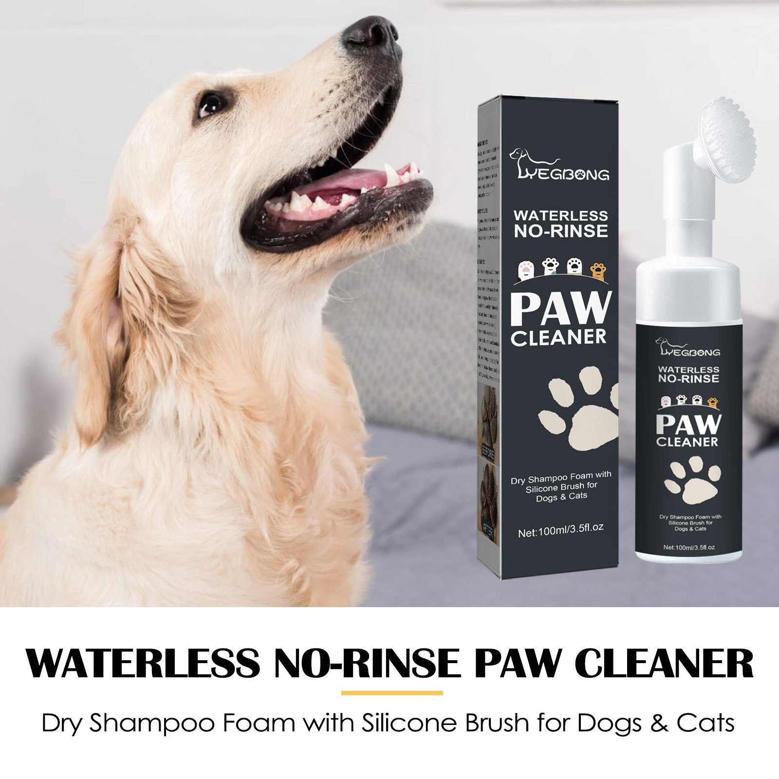 Dog Paw Cleaner for Dogs Cats No Rise Foaming Cleanser-Clean Paws Fragrance, Dog Paw Washer to Have a Deep Clean Safe for All Pets