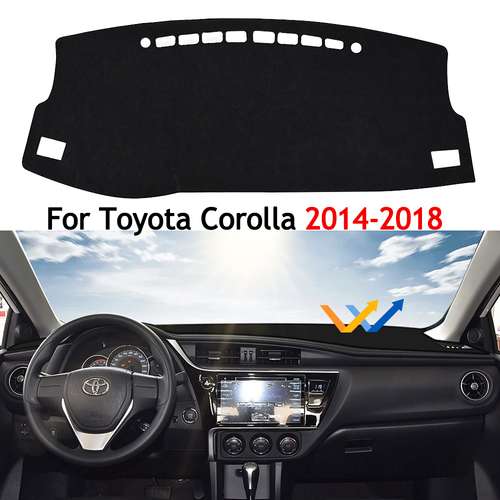 Dashboard Cover For 2008-2013 Toyota Corolla - Sun Protector Dash Mat, Black