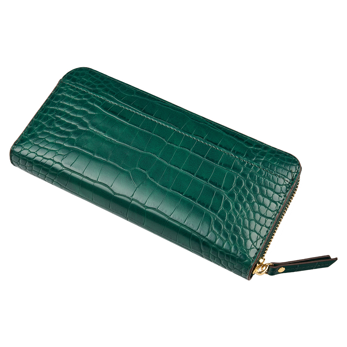 【ヴィンテージスタイル】レディース ロング クロコダイル柄 ウォレット | カード 複数、安全な留め具付きコインポケット、ファッションアクセサリー、高級感、本革、ジップポケット、ナイロン 商品詳細 2