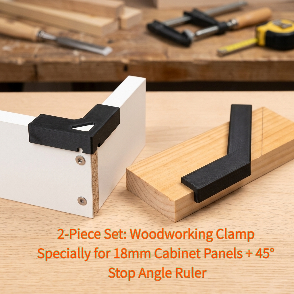 TEMU 2pcs Precision Woodworking Marking And Corner Brackets, Suitable For 18mm Boards | 45-degree Marking Gauge + 90-degree Right Angle Positioning