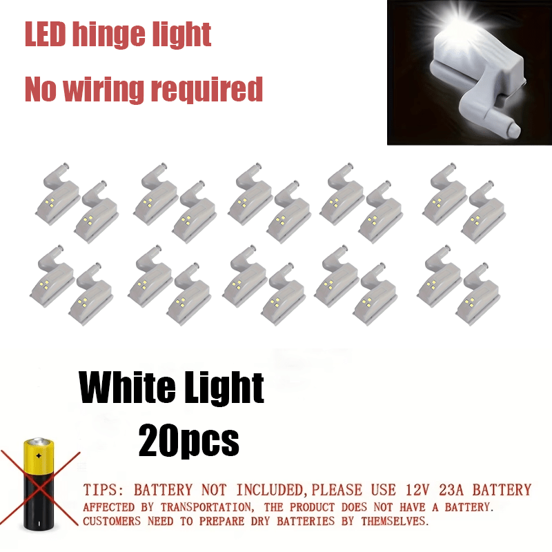 E-shop 20 Stück LED Schrankleuchte, LED Bewegungsmelder Schrankleuchte für Schrank und Kleiderschrank, geeignet für die Installation auf Schranktür,