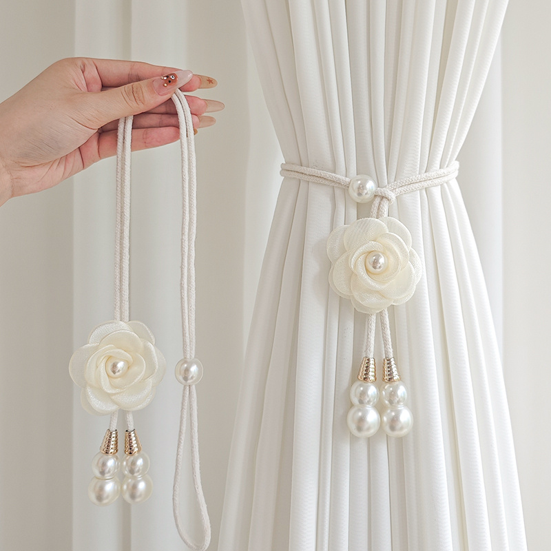2pcs elegant artificial   curtain tiebacks adjustable curtain rings for home decor to add a cozy atmosphere