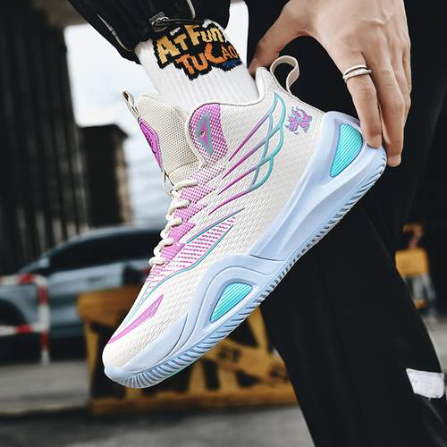 mens shoes mismatched basketball shoes outdoor soccer and volleyball shoes youth game shoes sports shoes trendy mens sneakers running shoes