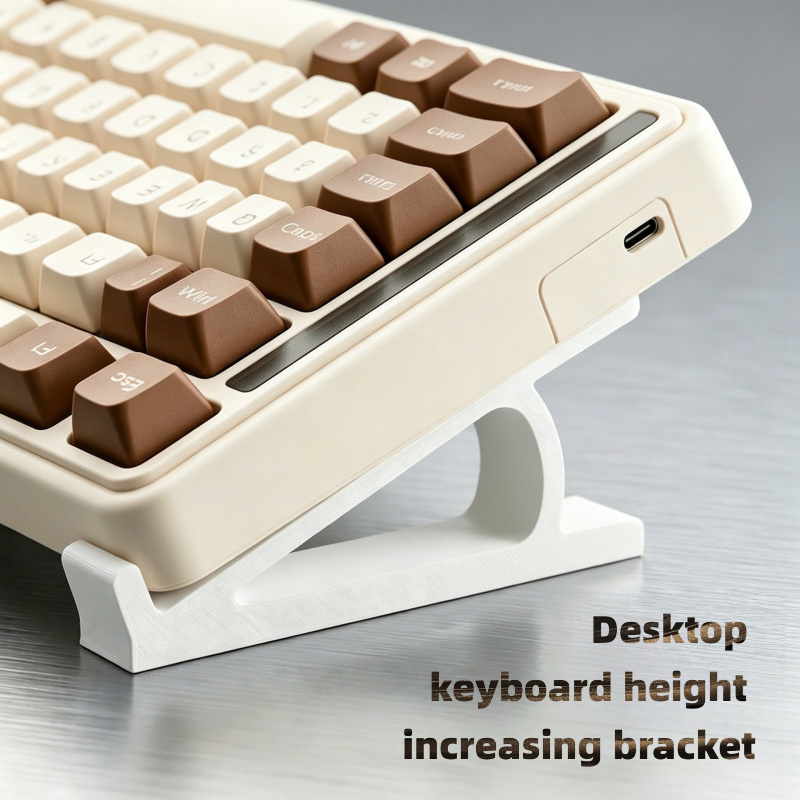 TEMU 4pcs Desktop Keyboard Riser Set, Non-slip Ergonomic Height-adjustable Stand, Space-saving Organizer, Suitable For Standard , Office And Gaming