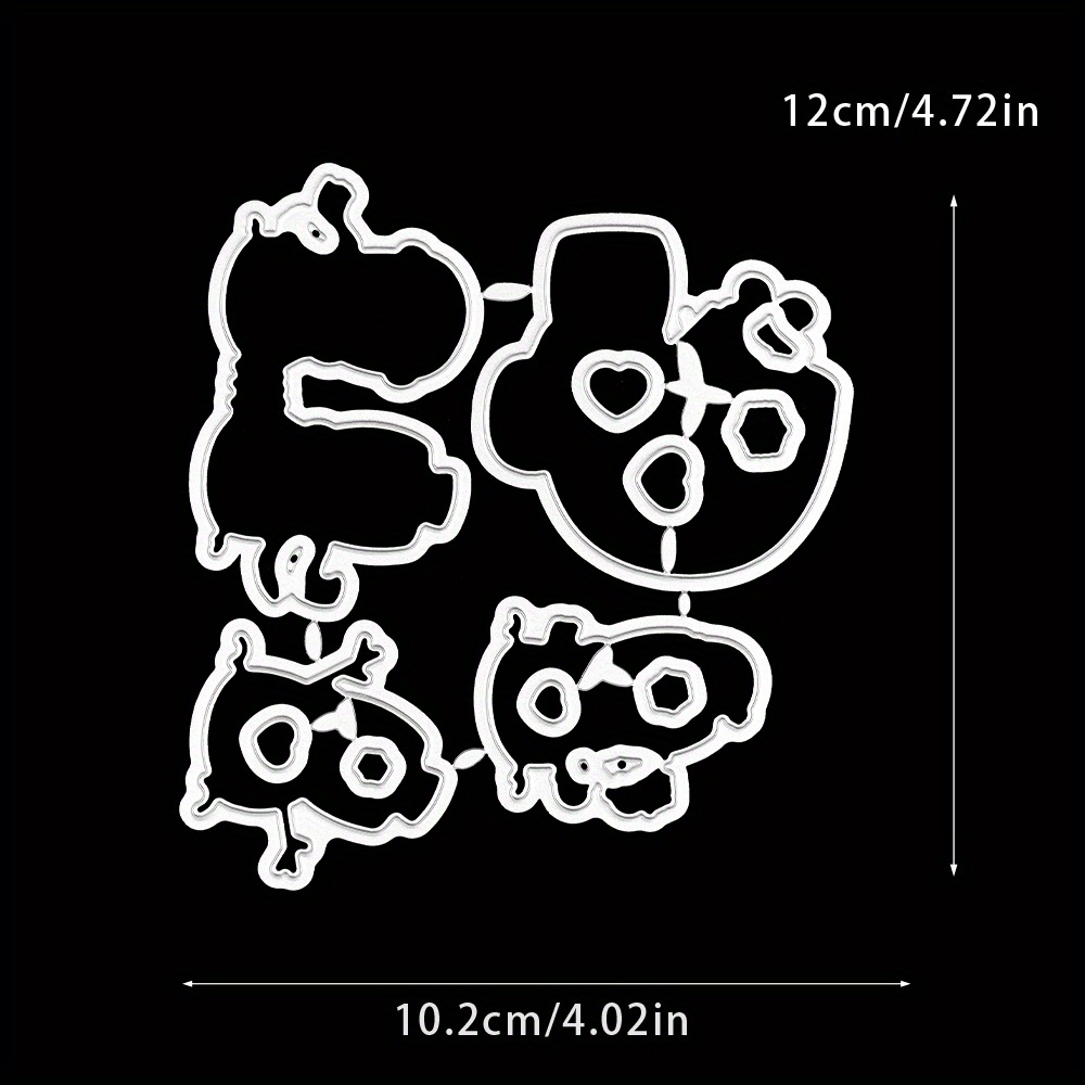 TEMU Joyeux Hiver: Bonhommes de Neige Jouent Ensemble Tampon Transparent et Matrices de Découpe pour Scrapbooking DIY, Moule en Métal, en Silicone