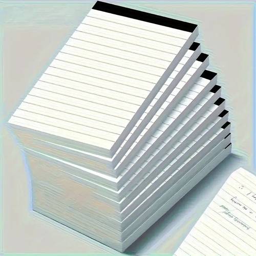item picture 6pcs white lined notebooks for students and office use each with of tear off planner notebook suitable for daily recording work ideal for students