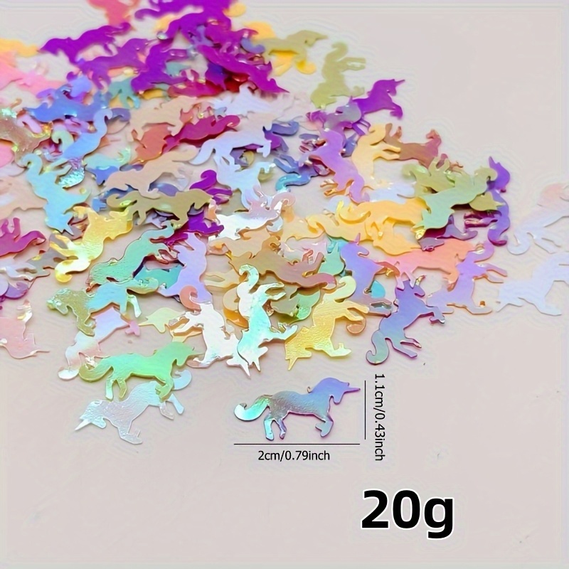 Image of 10g 20g Unicorn Confetti - Pvc Material, Colorful Party Decoration For Birthday Celebrations, Universal Holiday Decor