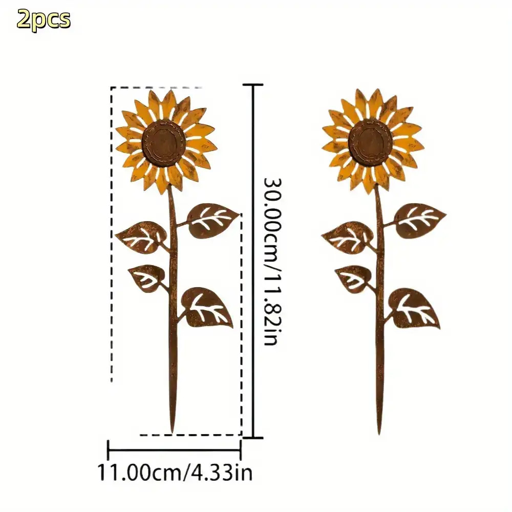 TEMU 2d Flat - 【2d Flat】 2d Flat - [2d Flat] A Gift Suitable For All , 2dflat 2pcs Set 2d Flat Sunflower Garden Column, Plant And Flower Decoration,